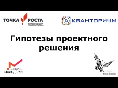 Гипотезы проектного решения