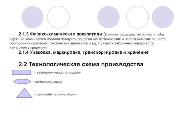 2.1.3 Физико-химические показатели (Данный подраздел включает в себя изучение химического состава