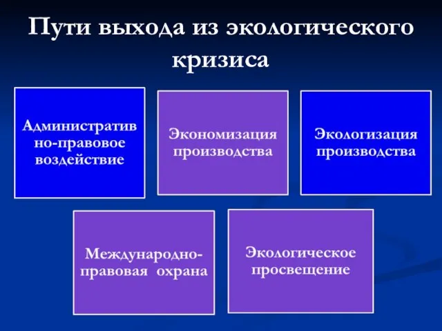 Пути выхода из экологического кризиса