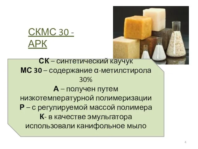 СКМС 30 - АРК СК – синтетический каучук МС 30 –