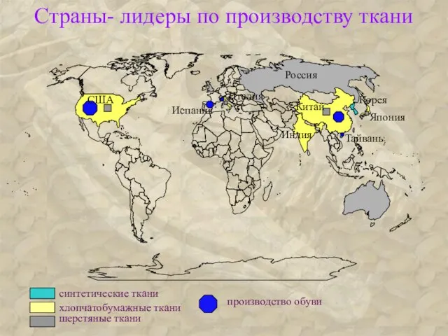 Страны- лидеры по производству ткани