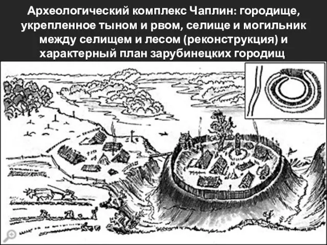 Археологический комплекс Чаплин: городище, укрепленное тыном и рвом, селище и могильник