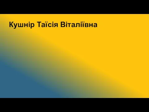 Кушнір Таїсія Віталіївна