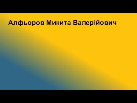 Алфьоров Микита Валерійович