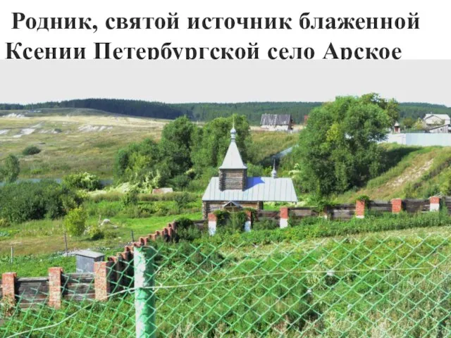 Родник, святой источник блаженной Ксении Петербургской село Арское