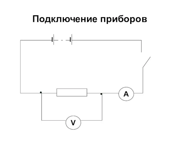 Подключение приборов V А