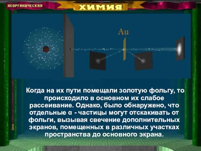 Когда на их пути помещали золотую фольгу, то происходило в основном