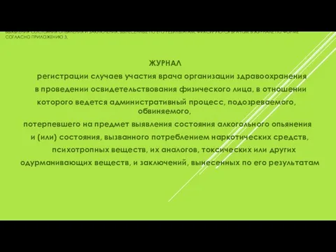 КАЖДЫЙ СЛУЧАЙ УЧАСТИЯ ВРАЧА ОРГАНИЗАЦИИ ЗДРАВООХРАНЕНИЯ В ПРОВЕДЕНИИ ОСВИДЕТЕЛЬСТВОВАНИЯ ФИЗИЧЕСКОГО ЛИЦА