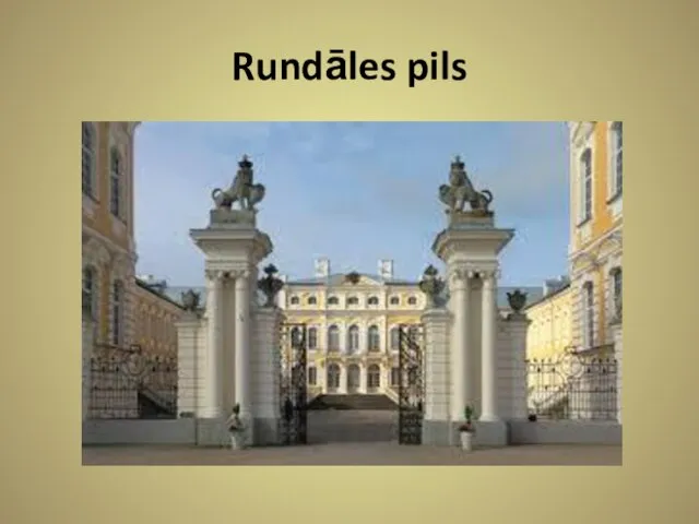 Rundāles pils