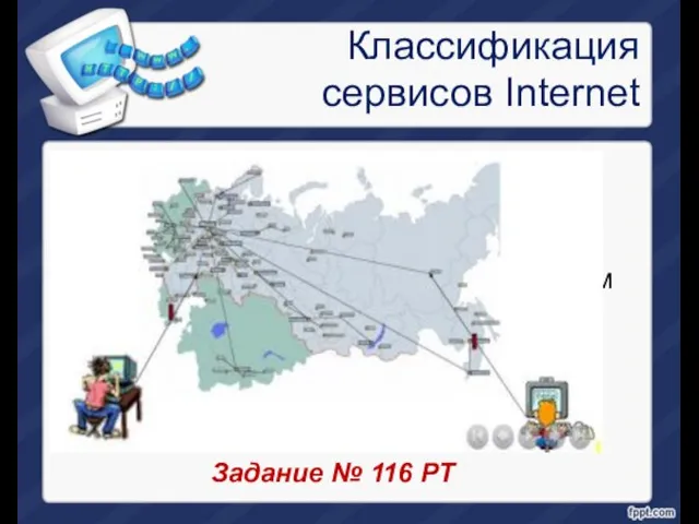 Классификация сервисов Internet 1) Интерактивные – где требуется немедленная реакция от