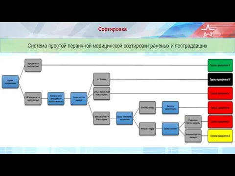 Сортировка Система простой первичной медицинской сортировки раненых и пострадавших