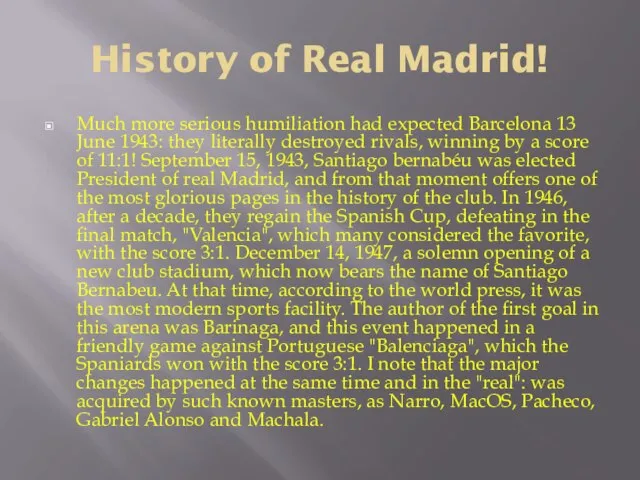 History of Real Madrid! Much more serious humiliation had expected Barcelona