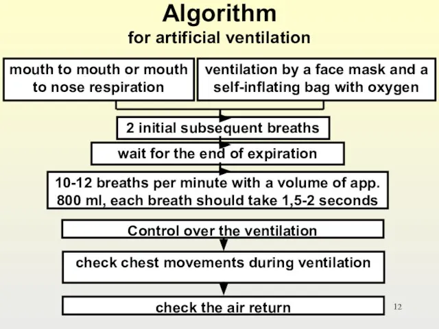 mouth to mouth or mouth to nose respiration ventilation by a