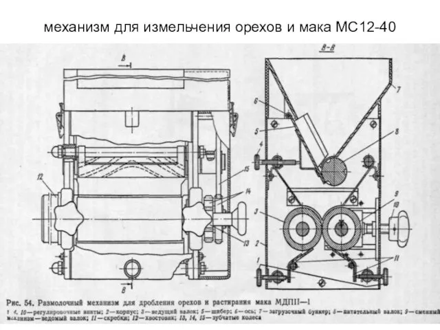 механизм для измельчения орехов и мака МС12-40