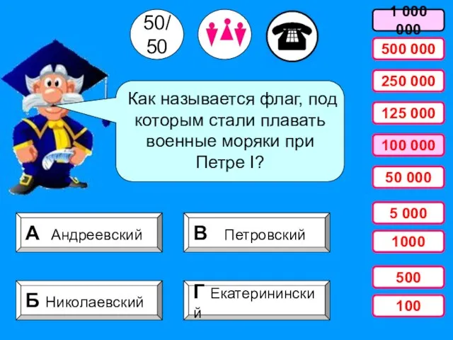 Как называется флаг, под которым стали плавать военные моряки при Петре