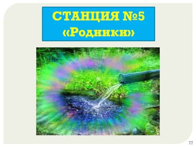 СТАНЦИЯ №5 «Родники»