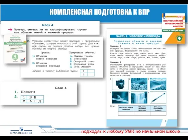 подходят к любому УМК по начальной школе КОМПЛЕКСНАЯ ПОДГОТОВКА К ВПР