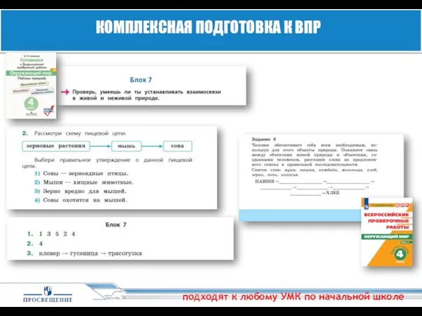 подходят к любому УМК по начальной школе КОМПЛЕКСНАЯ ПОДГОТОВКА К ВПР