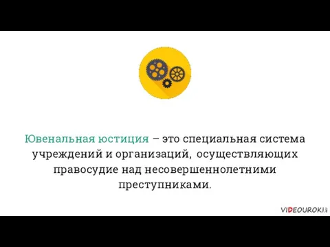 Ювенальная юстиция – это специальная система учреждений и организаций, осуществляющих правосудие над несовершеннолетними преступниками.