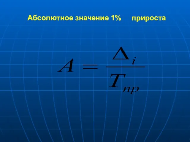 Абсолютное значение 1% прироста