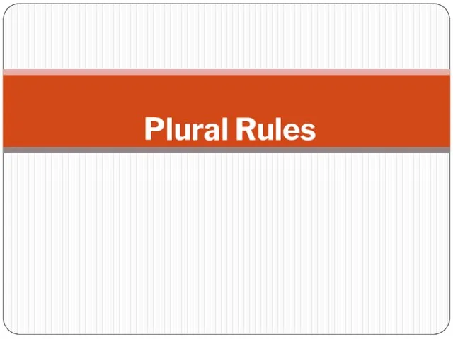 Plural Rules