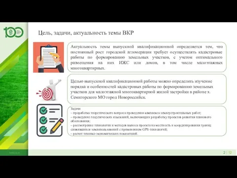 2 | 12 kubsau.ru Актуальность темы выпускной квалификационной определяется тем, что