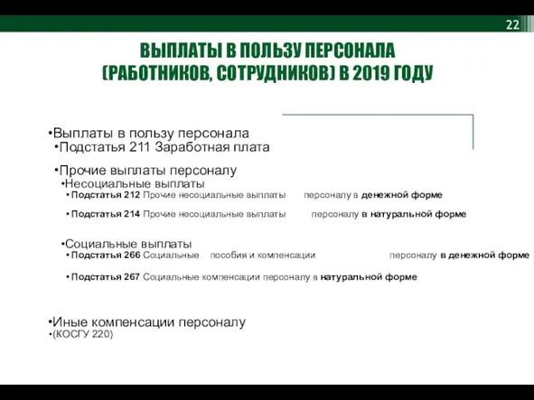 ВЫПЛАТЫ В ПОЛЬЗУ ПЕРСОНАЛА (РАБОТНИКОВ, СОТРУДНИКОВ) В 2019 ГОДУ Выплаты в