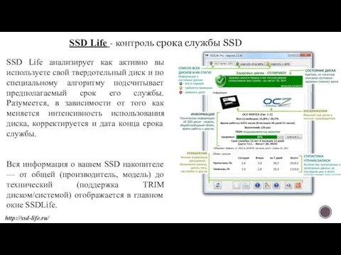 SSD Life - контроль срока службы SSD SSD Life анализирует как