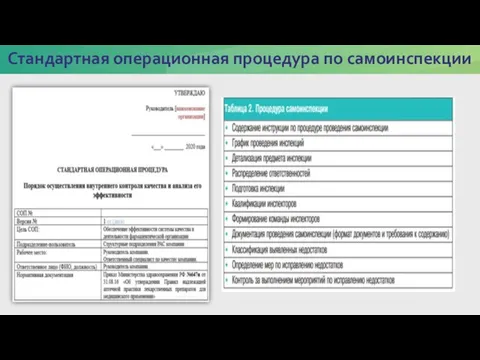 Стандартная операционная процедура по самоинспекции