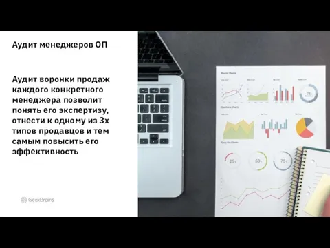 Аудит менеджеров ОП Аудит воронки продаж каждого конкретного менеджера позволит понять