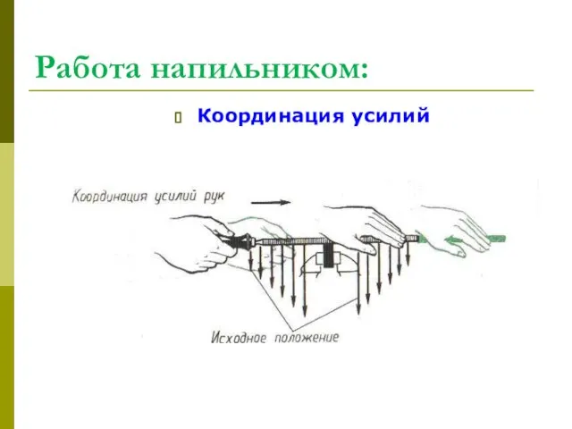 Работа напильником: Координация усилий