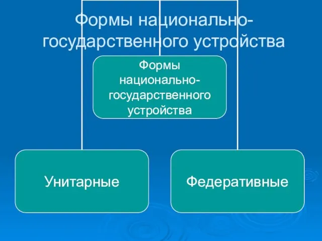 Формы национально-государственного устройства