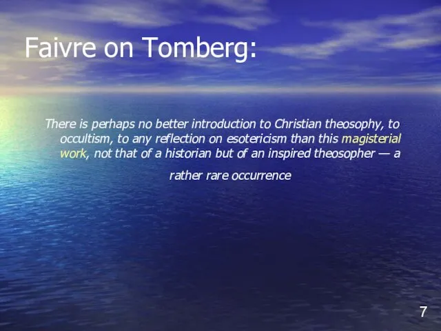 Faivre on Tomberg: There is perhaps no better introduction to Christian