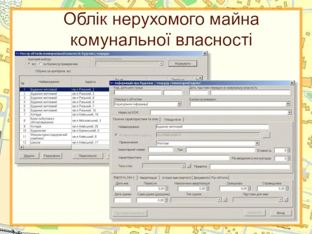 Облік нерухомого майна комунальної власності