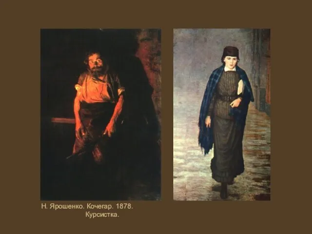 Н. Ярошенко. Кочегар. 1878. Курсистка.