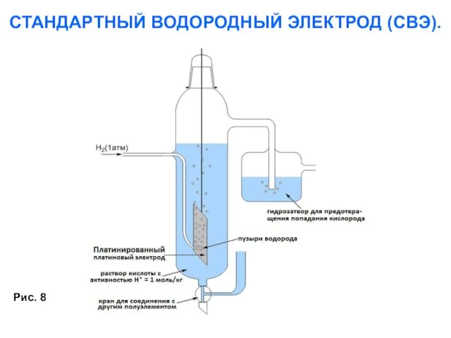 СТАНДАРТНЫЙ ВОДОРОДНЫЙ ЭЛЕКТРОД (СВЭ). Рис. 8