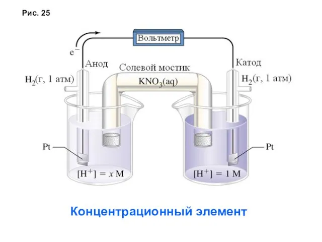 Концентрационный элемент Рис. 25