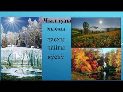 хысхы Чыл тузы чайғы кӱскӱ часхы