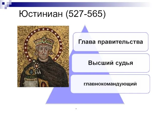 Юстиниан (527-565) *