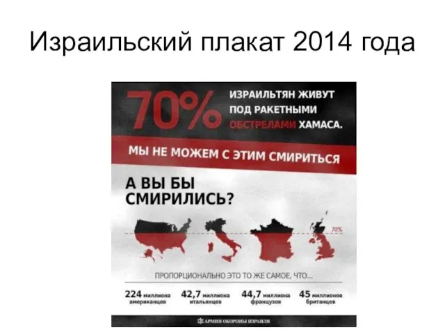 Израильский плакат 2014 года