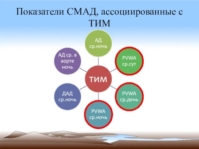 Показатели СМАД, ассоциированные с ТИМ