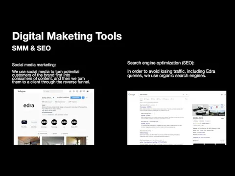 Digital Maketing Tools SMM & SEO Social media marketing: We use