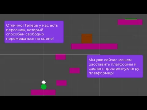 Отлично! Теперь у нас есть персонаж, который способен свободно перемешаться по