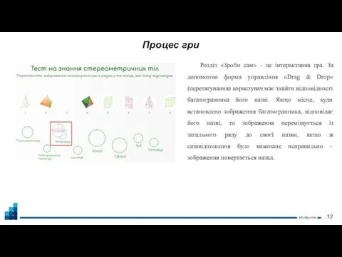 Процес гри Розділ «Зроби сам» - це інтерактивна гра. За допомогою