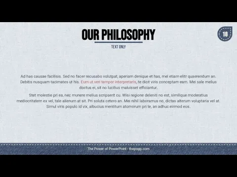 The Power of PowerPoint - thepopp.com OUR PHILOSOPHY Ad has causae