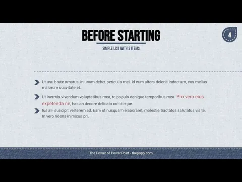 The Power of PowerPoint - thepopp.com BEFORE STARTING SIMPLE LIST WITH