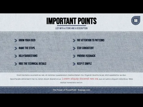 The Power of PowerPoint - thepopp.com IMPORTANT POINTS LIST WITH 4