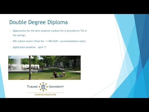 Double Degree Diploma Opportunity for the best students (ranked list is