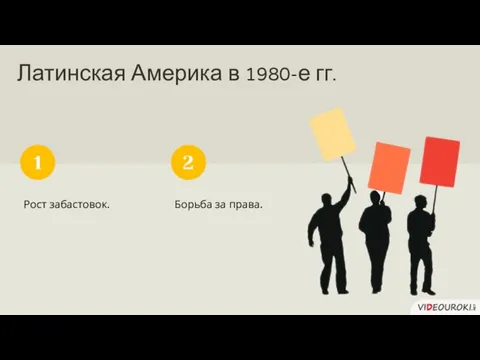 Латинская Америка в 1980-е гг. Рост забастовок. 1 Борьба за права. 2