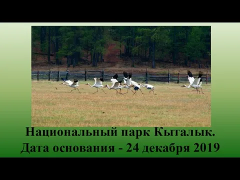 Национальный парк Кыталык. Дата основания - 24 декабря 2019